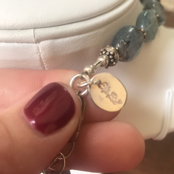 Wonderful Sterling Eliza B Kyanite and Jet Statement Necklace - Picture 4 of 8